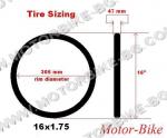 ВЕЛО ГУМА ВЪНШНА 16x1.75 47-305 V92 X-CALIBER РУБЕНА/МИТАС-3